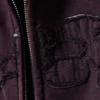 Square Graphic Zip Hoodie – Burgundy