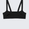 Square-Neck Bikini Top – Black