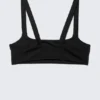 Square-Neck Bikini Top – Black