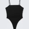 Square Neck Fitted Body – Black