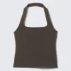 Square Neck Halter Top – Dark Grey
