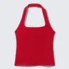 Square Neck Halter Top – Red