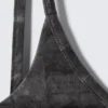 Square Neck Printed Swimsuit – Dark Grey – Alligator Print