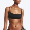 Square Neck Strappy Bikini Top – Black
