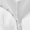 Square Neck Twill Corset Top – White
