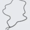 Stainless Steel Pendant Chain Necklace – Silver