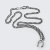 Stainless Steel Pendant Chain Necklace – Silver