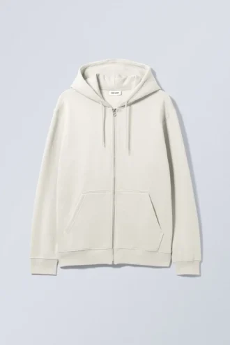Standard Midweight Zip Hoodie – Light Grey