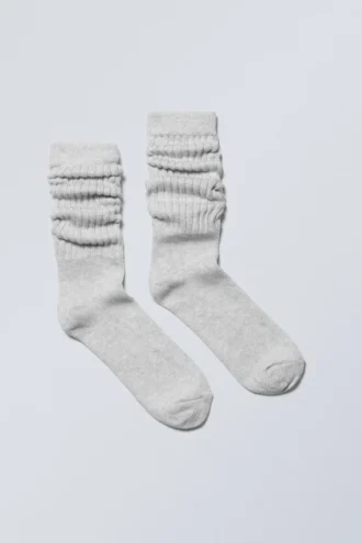 State Slouch Socks – Grey Melange