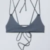 Strappy Bikini Top – Blue Shimmer