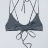 Strappy Bikini Top – Blue Shimmer