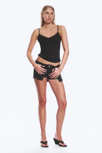 Strappy Laced Camisole – Black