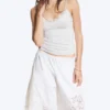 Strappy Laced Camisole – Light Dusty Grey Melange