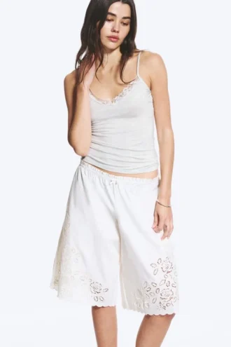 Strappy Laced Camisole – Light Dusty Grey Melange