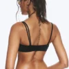 Strappy Layered Bikini Top – Black