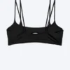 Strappy Layered Bikini Top – Black