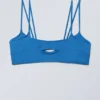 Strappy Layered Bikini Top – Bright Blue