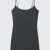 Strappy Mini Slip Dress – Black