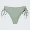 Strappy Side Tie Bikini Bottoms – Light Dusty Green