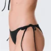 Strappy Tie Bikini Bottoms – Black