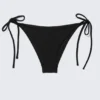 Strappy Tie Bikini Bottoms – Black