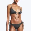 Strappy Tie Bikini Bottoms – Dark Grey