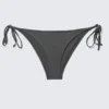 Strappy Tie Bikini Bottoms – Dark Grey