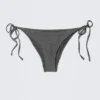 Strappy Tie Bikini Bottoms – Dark Grey – Glitter