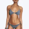 Strappy Tie Bikini Bottoms – Dusty Blue – Shimmer