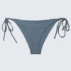 Strappy Tie Bikini Bottoms – Dusty Blue – Shimmer