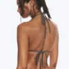Strappy Triangle Bikini Top – Dusty Medium Blue