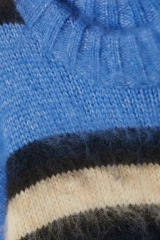 Striped Long-Sleeve Sweater – Striped Blue