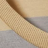 Striped Long-Sleeved Mini Dress – Beige & Grey Stripes