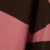 Striped Long-Sleeved Mini Dress – Pink & Brown Stripes