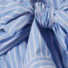 Striped Off-Shoulder Tie Front Shirt Top – Striped Blue & Pink