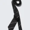 Striped Slim Tie – Striped Black