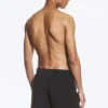 Structured Mid-Thigh Swim Shorts – Black