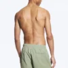 Structured Mid-Thigh Swim Shorts – Light Dusty Khaki Green