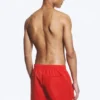 Structured Mid-Thigh Swim Shorts – Red