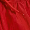 Structured Mid-Thigh Swim Shorts – Red