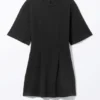 Structured Mini T-Shirt Dress – Black