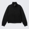 Structured Scuba Zip Jacket – Black