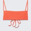 Structured Square Neck Bikini Top – Bright Red