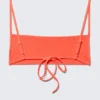 Structured Square Neck Bikini Top – Bright Red