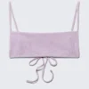 Structured Square Neck Bikini Top – Light Lilac