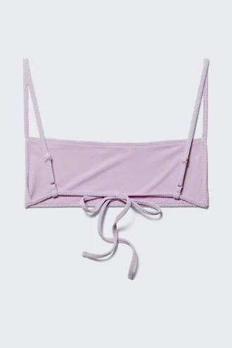 Structured Square Neck Bikini Top – Light Lilac