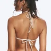 Structured Strappy Triangle Bikini Top – Light Beige