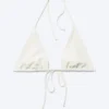 Structured Strappy Triangle Bikini Top – Light Beige