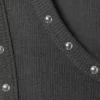 Stud Detailed Tank Top – Dark Grey – Studs