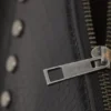 Studded Faux Leather Shoulder Bag – Black